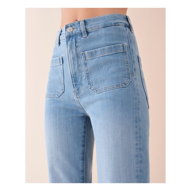 High-waisted Jeans | Azurina Blue