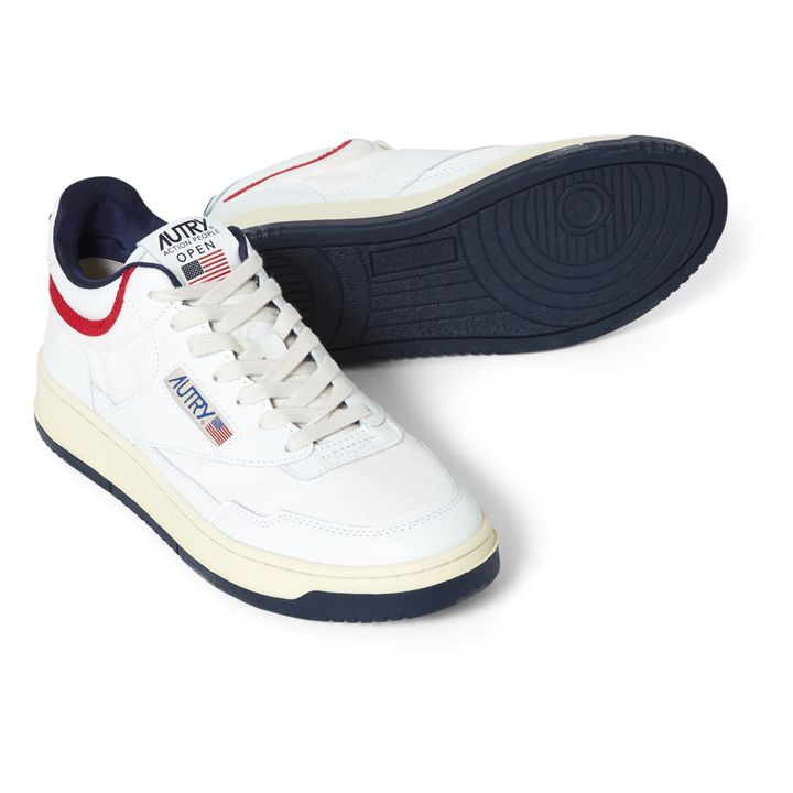 Open Mid-Top Leather / Suede Sneakers | Blanco- Imagen del producto n°1