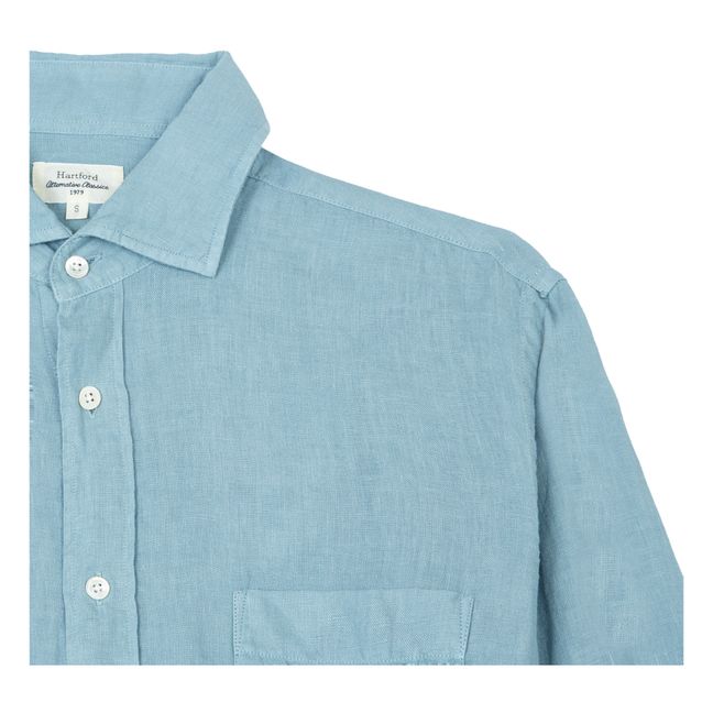 Camisa de lino Paul Pat | Azul Gris