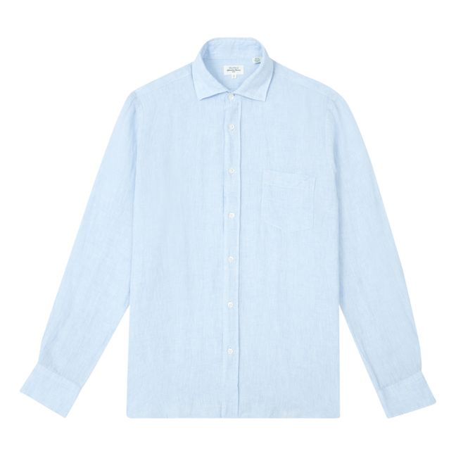 Paul Linen Chambray Shirt | Azul Cielo