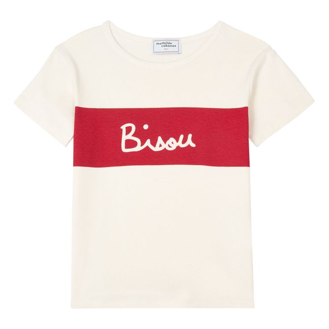 Camiseta Big Bisou Algodón Biológico | Blanco