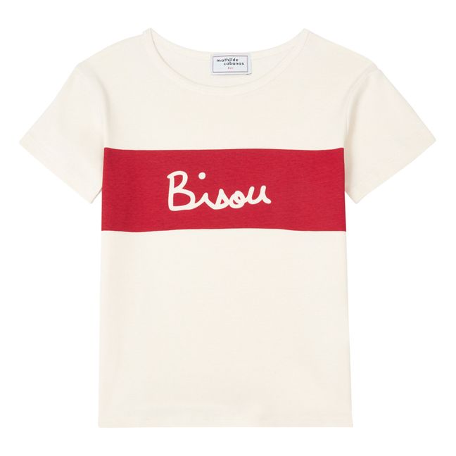 T-Shirt Big Bisou aus Bio-Baumwolle  | Weiß