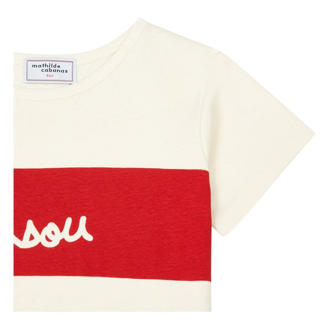 T-shirt Big Bisou Cotone Bio | Bianco