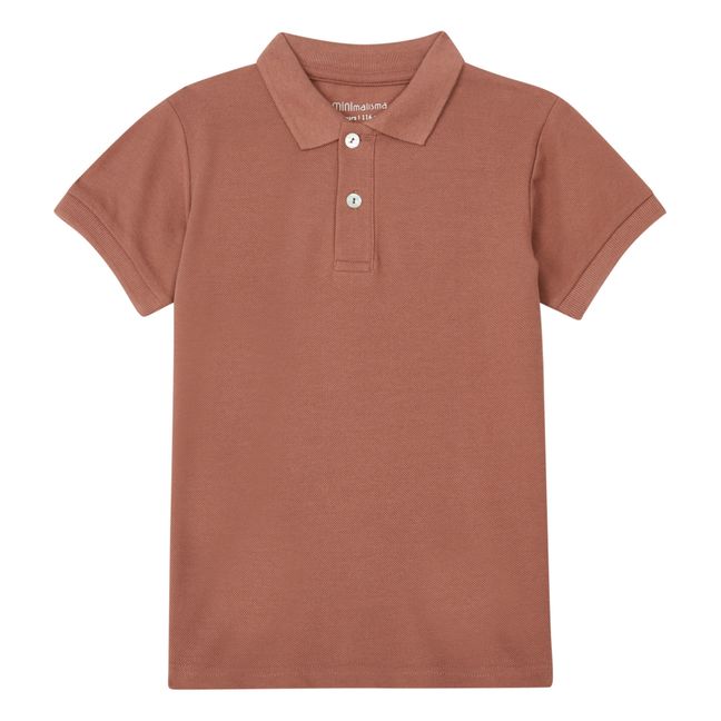 Eiven Organic Pique Cotton Polo Shirt | Dusty Pink