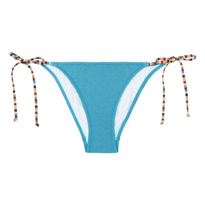 Slip bikini metallizzato Malene | Turquoise- Immagine del prodotto n°0