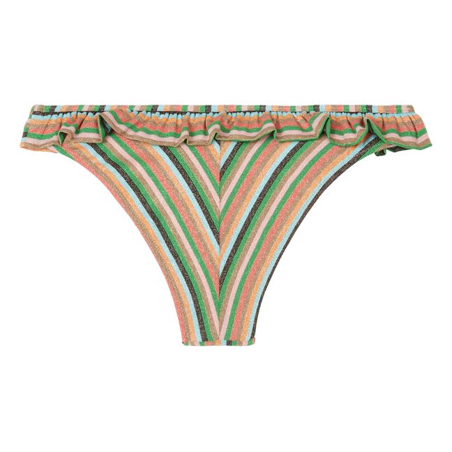 Braguita del bikini metalizada a rayas Palm Bay | Rosa