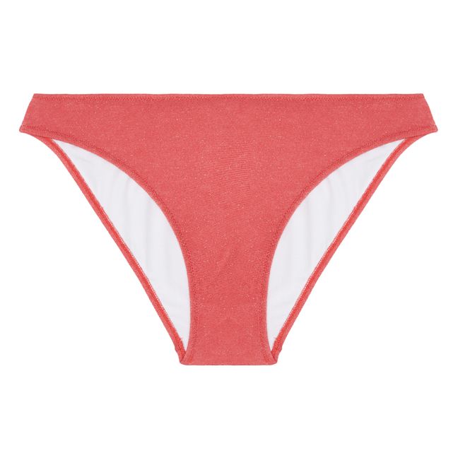 Madi Sparkly Bikini Bottoms | Coral