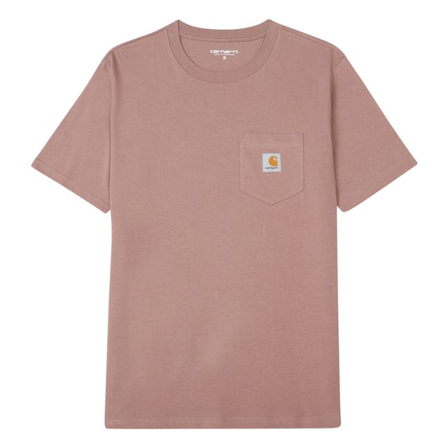 T-Shirt Pocket Baumwolle | Violett meliert