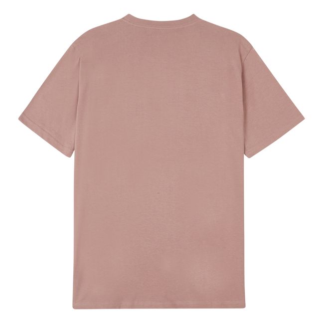 Camiseta de algodón Pocket | Violeta chiné