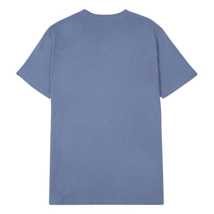 Camiseta de algodón Pocket | Azul acero- Imagen del producto n°2