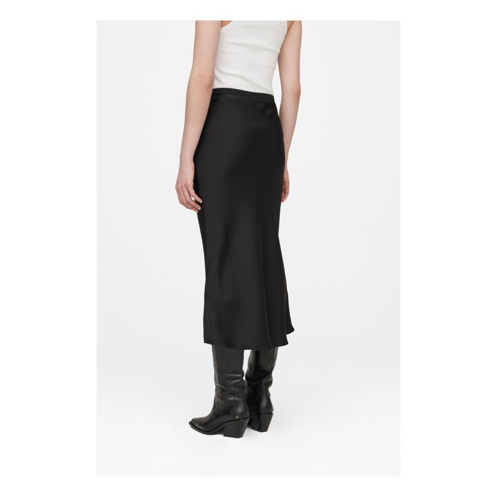 Anine Bing Bar Silk Skirt Black Smallable