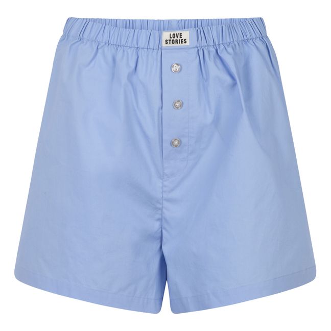 James Organic Cotton Pyjama Shorts | Azul Cielo