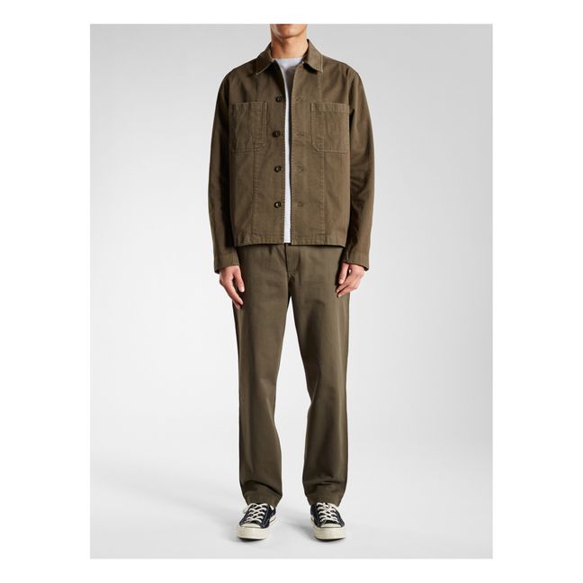Chaqueta de twill Tyge Broken | Verde Kaki