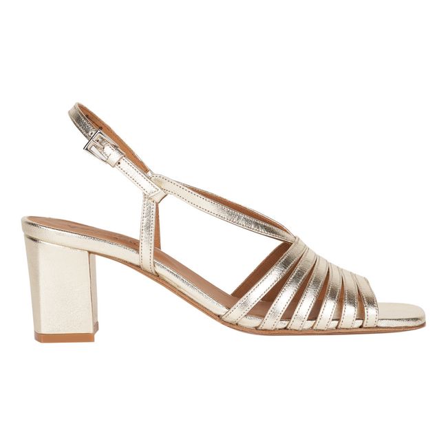 Daley Leather Sandals | Champagne