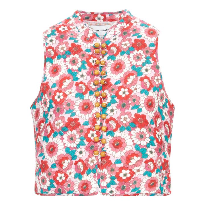 Blossom Sleeveless Quilted Vest | Rojo- Imagen del producto n°0