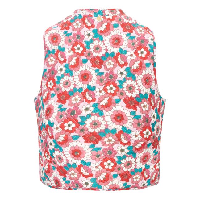 Gilet Matelassé Sans Manches Blossom | Rouge