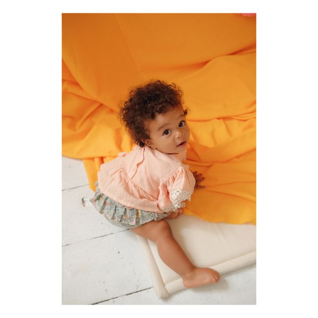 Abishak Organic Cotton Flower Print Bloomer | Green water