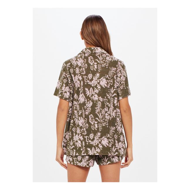 Camisa tejido de toalla Cocos Stella | Verde oliva