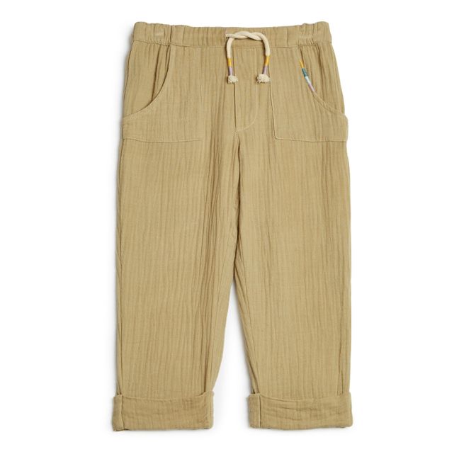 Pantalon Gaze de Coton Darshan | Vert kaki