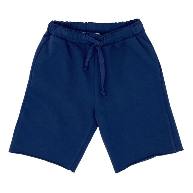 Pantalón corto tela muletón con bolsillos | Azul Marino
