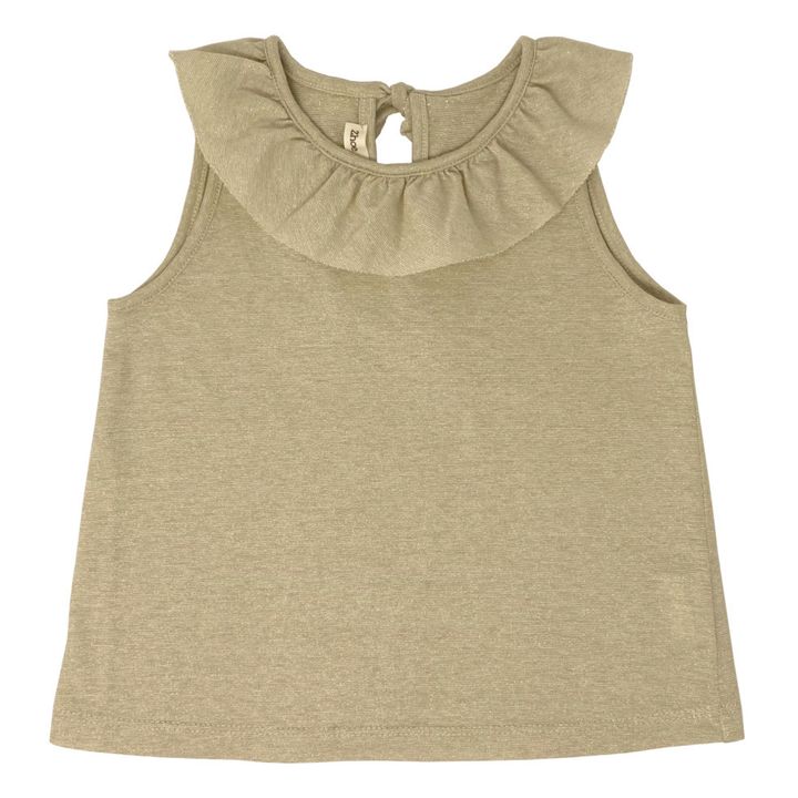 Top Lurex Col Volant | Ecru- Image produit n°0