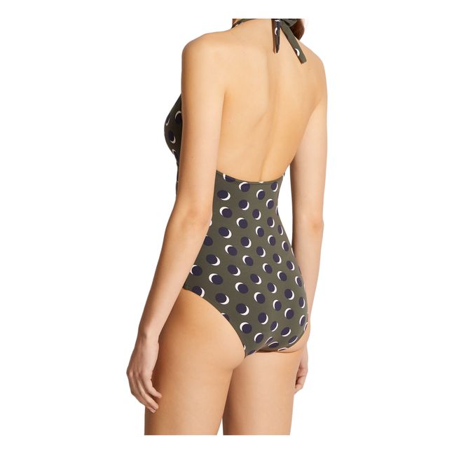Maillot de Bain 1 Pièce Sommeil Lune | Lune Olive Noire