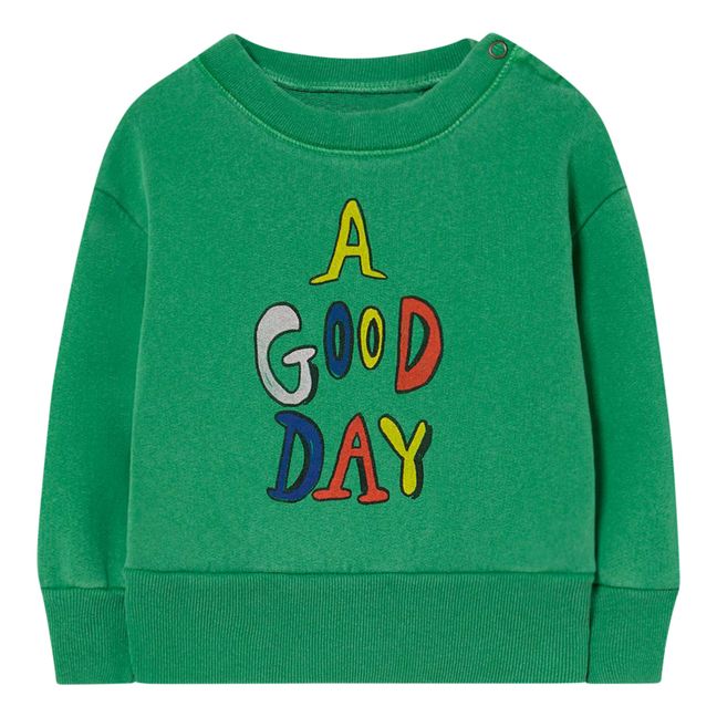 Sweatshirt Good Day Bear | Grün