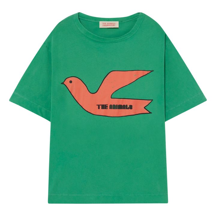 T-Shirt Vogel Hahn Oversize | Grün- Produktbild Nr. 0