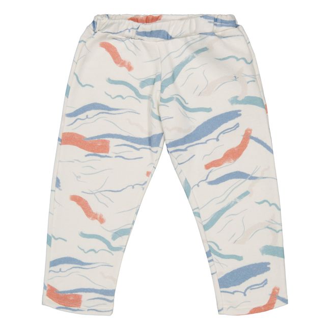 Organic Recycled Cotton Fleece-Lined Sweatpants | Ecru