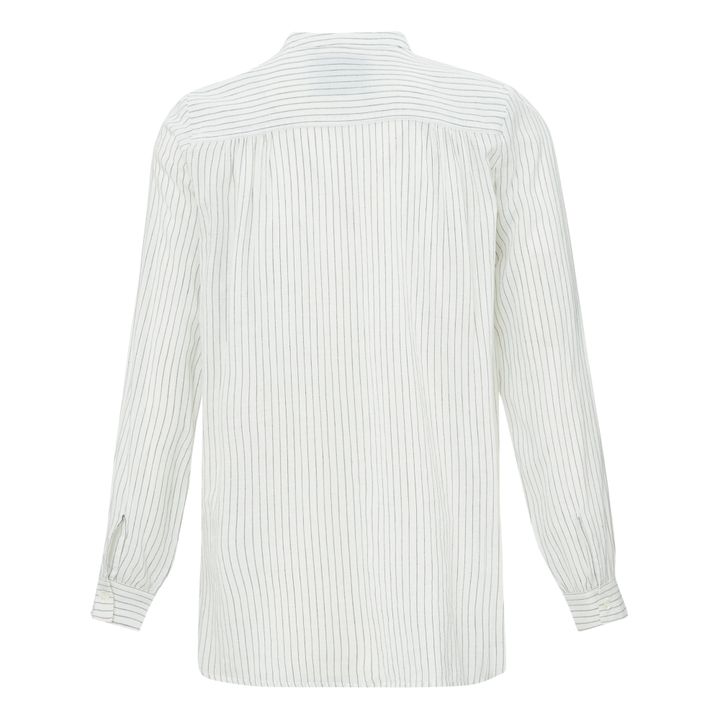 Khadi Unicycle Striped Cotton Shirt | Weiß- Produktbild Nr. 4