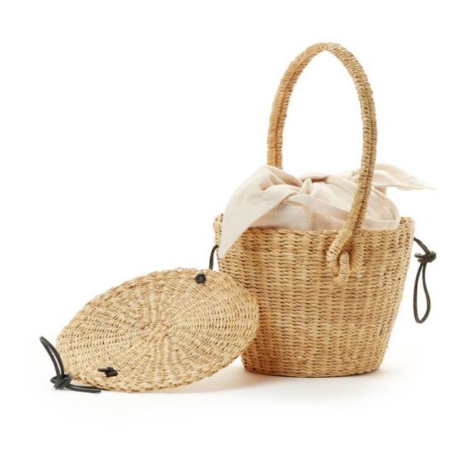 Buy Oval Basket Pom Pom Basket Straw Basket Basket Bag Trend Online in  India 