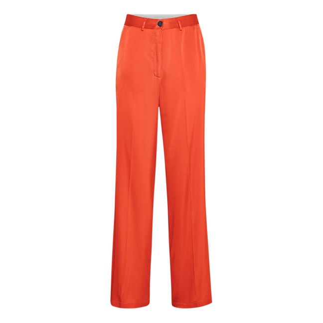 Silk Satin Trousers | Arancione