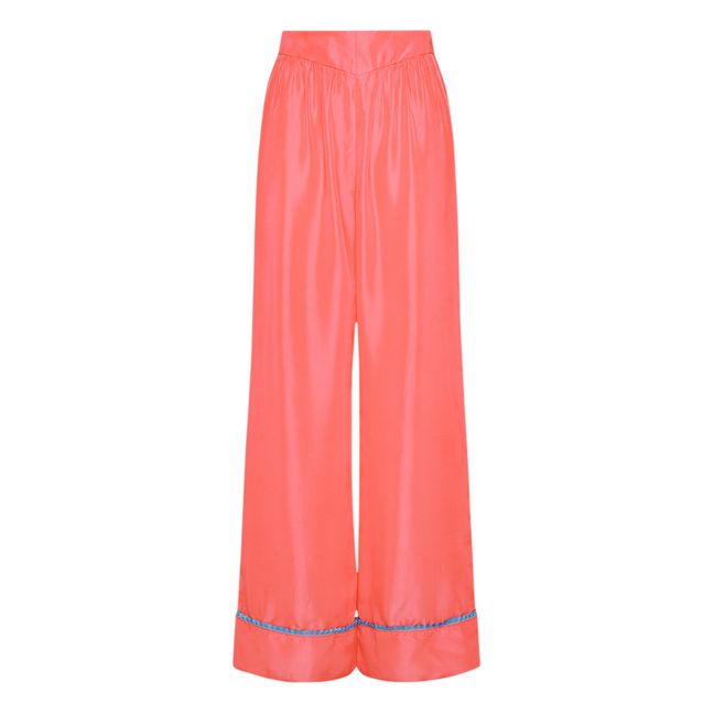 Habotai Silk Pajama Pants | Zinnoberrot