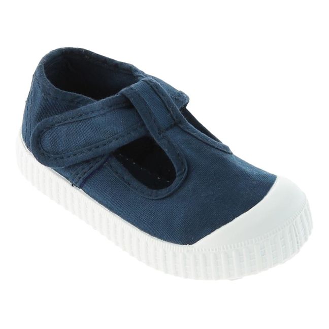 Sandalia Tira Lone Velcro Sneakers | Azul Marino