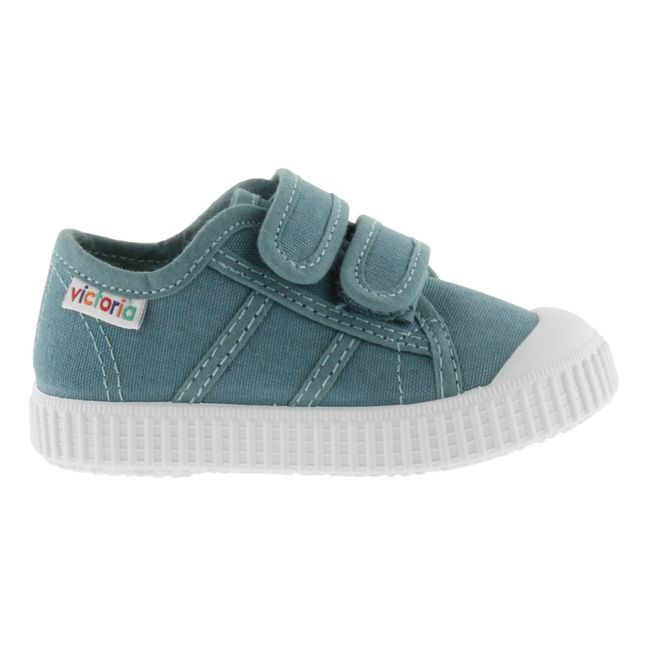Tiras Lona Velcro Sneakers | Azul