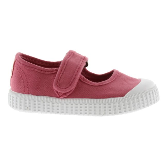 Mercedes Tira Lona Velcro Sneakers | Pink