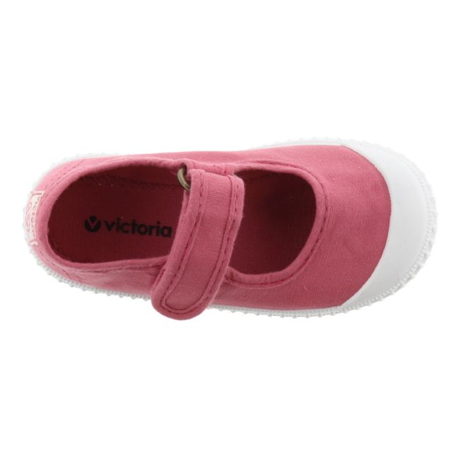 Mercedes Tira Lona Velcro Sneakers | Pink