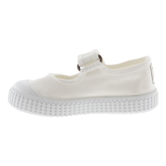Scarpe da ginnastica con strap Mercedes Tira Lona | Bianco