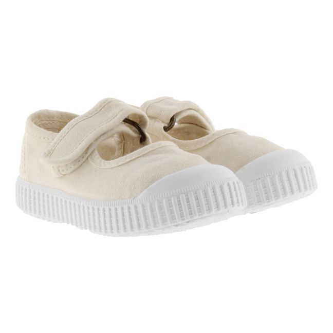 Sneakers Klettverschluss Mercedes Tira Lona | Cremefarben