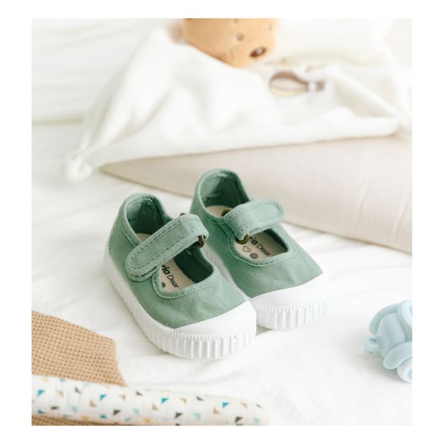 Scarpe da ginnastica con strap Mercedes Tira Lona | Verde