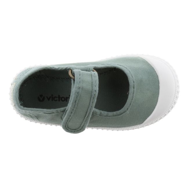 Mercedes Tira Lona Velcro Sneakers | Green