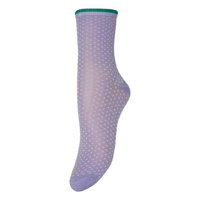 Socken Dina Small Dots | Lavendel