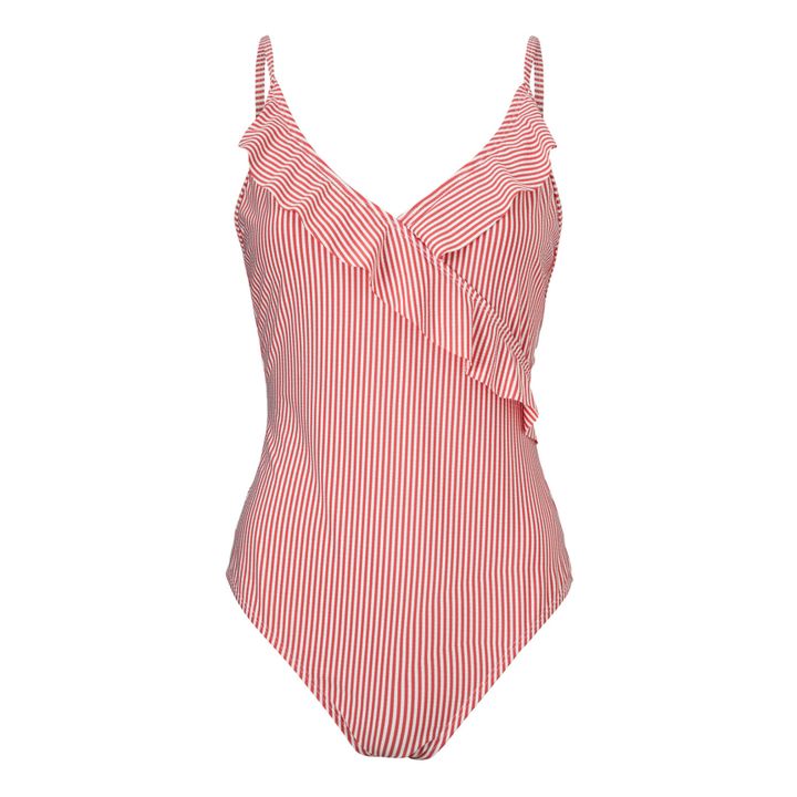 Striba Bly Frill One-piece Swimsuit | Coral- Product image n°0