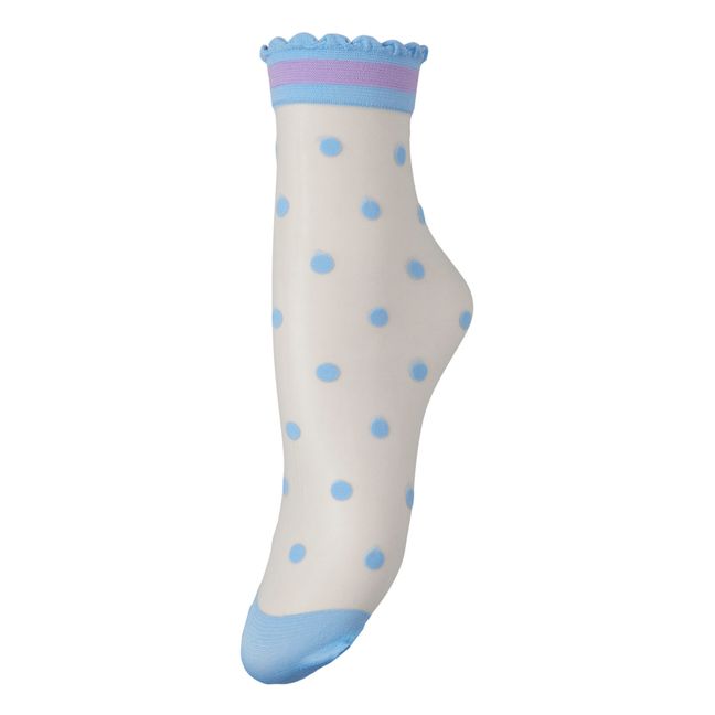Dagmar Dotted Socks | Blue