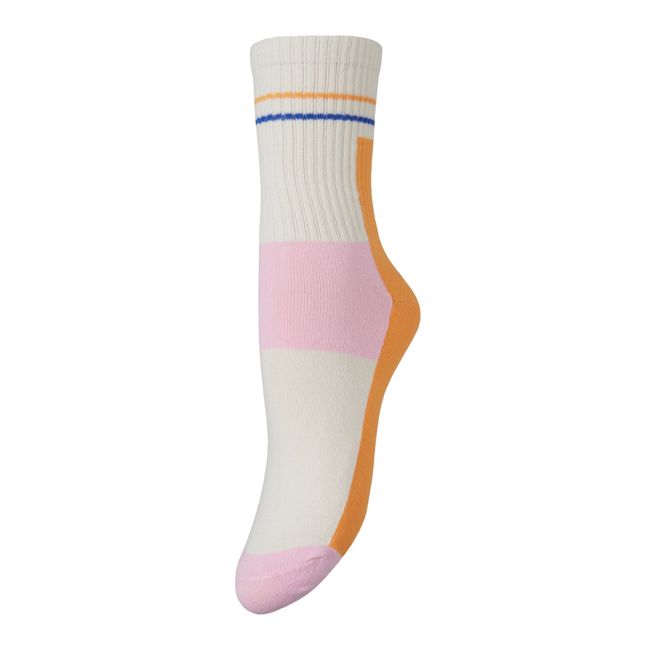 Sporty Block Socks | Rosa