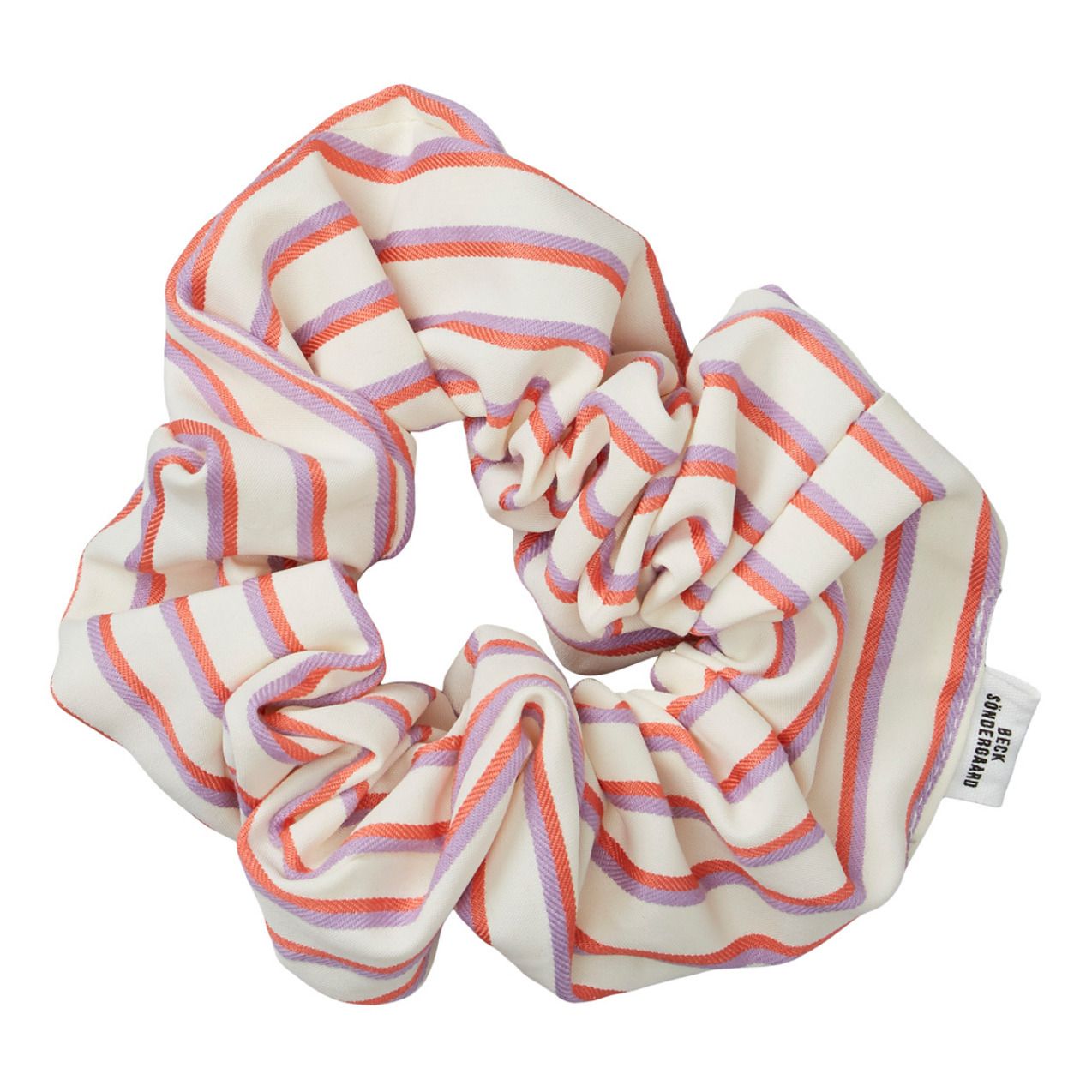 Stripila Striped Scrunchie | Coral- Imagen del producto n°0