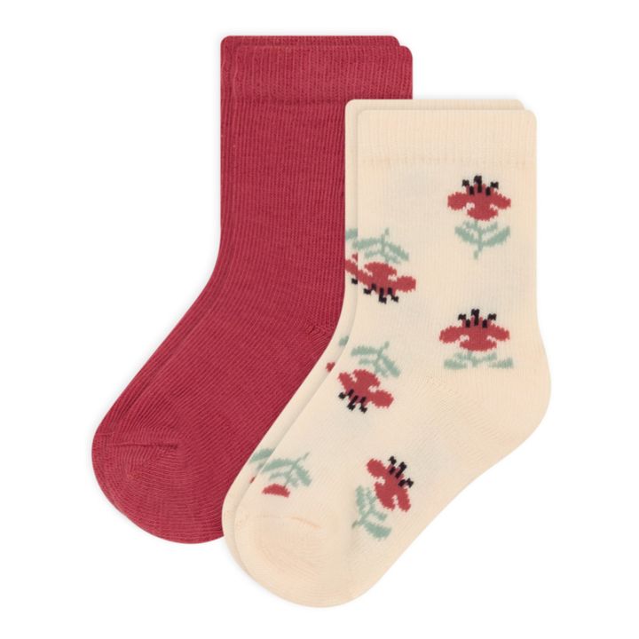 Lote de 2 pares de calcetines de punto | Rojo- Imagen del producto n°0