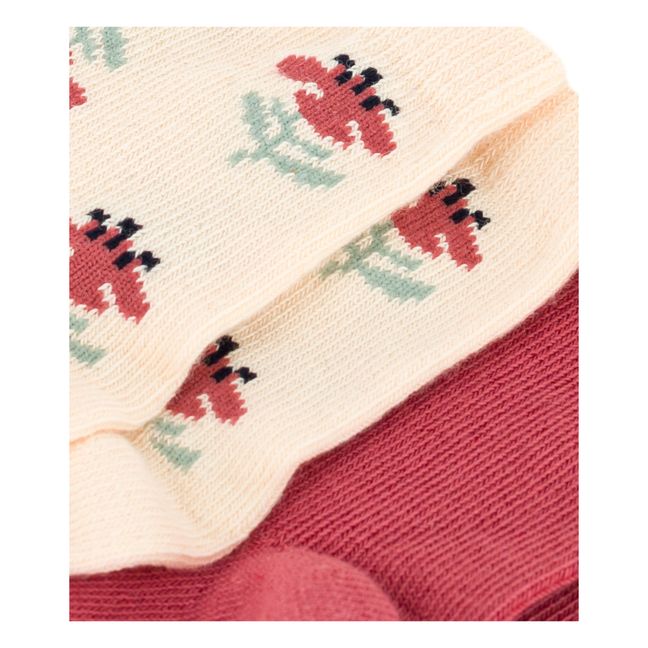 Lot 2 paires de Chaussettes Jersey | Rouge