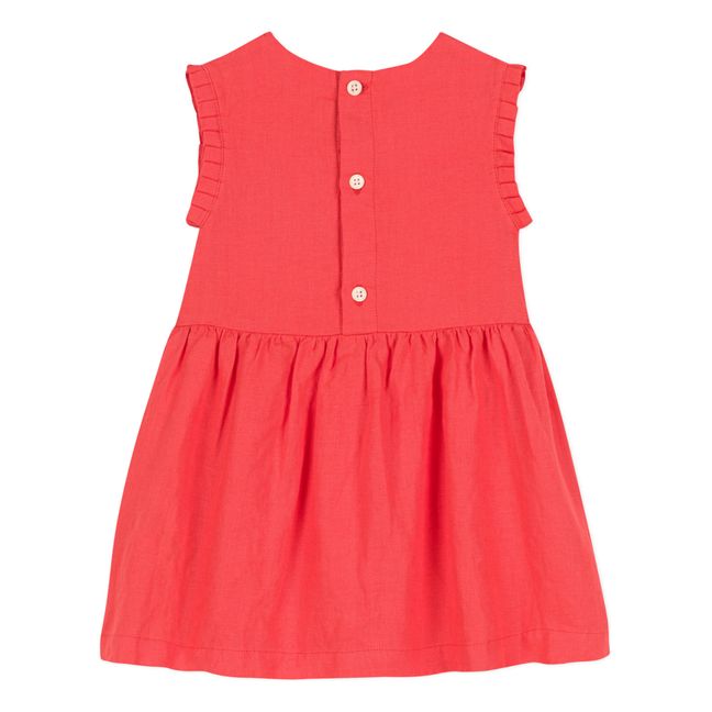 Vestido sin mangas de lino | Rosa