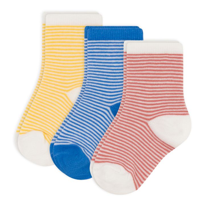 Lote de 3 pares de calcetines de punto jersey | Azul- Imagen del producto n°0